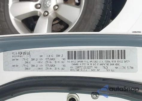 2016 Ram 1500 Outdoorsman из США, поврежденный, VIN 1C6RR7GT1GS192377